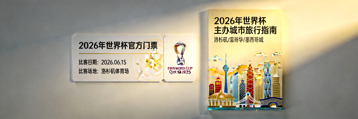 2026年世界杯三大联合主办国加拿大、墨西哥和美国的地图与标志性建筑剪影